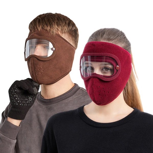 Vindtett støvtett maske med HD-briller Black