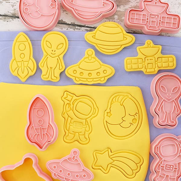 8 st/ set Space Astronaut Biscuit Form 3D Cartoon Cookie Form