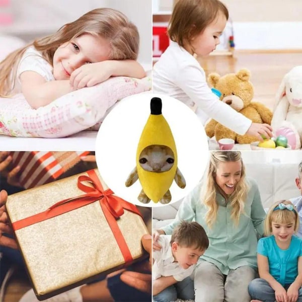 Banan Cat Happy Cat Plys Legetøj Banana Cat Doll Legetøj C