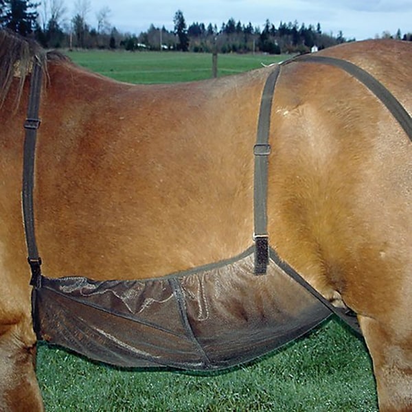 Justerbart Hesteflueskjuler Belly Guard Netbeskyttelsestæppe Black