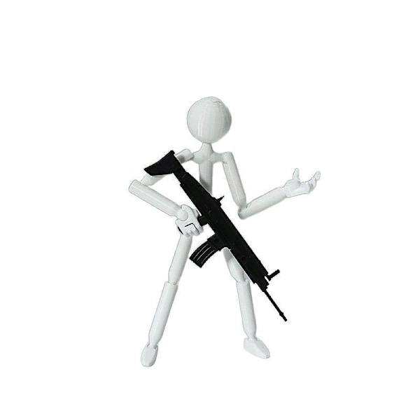 Multi-ed Multi Stickman Legetøj Bevægelig 3D Printet Mannequin Figur White