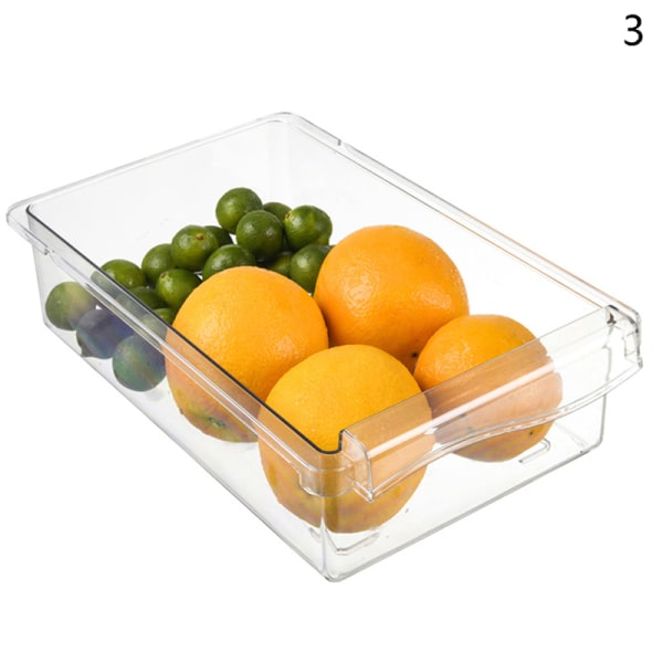 Keittiön hedelmien säilytyslaatikko Muovinen kirkas jääkaapin organizer Vegetable box Without bracket