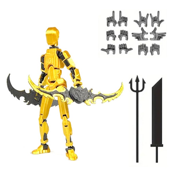 1 set Lucky 13 figurer robotleksaker rörlig 3D-utskriftsdocka A5