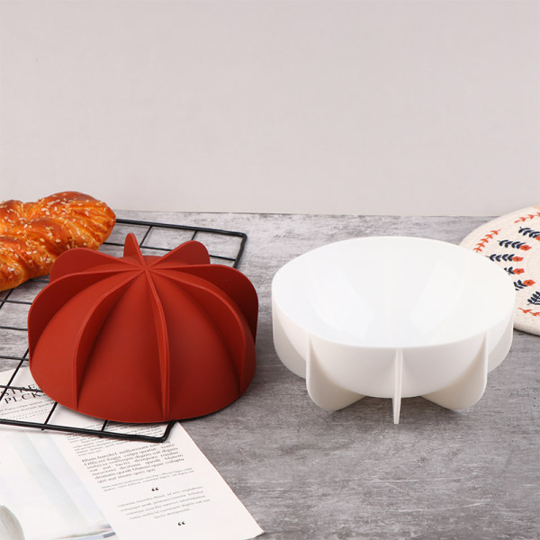 1 Stk Hemisphere Pan Dome Silikone Bageform til kage White