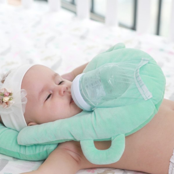 Spädbarn Nappflaskställ Baby i bomull Pink