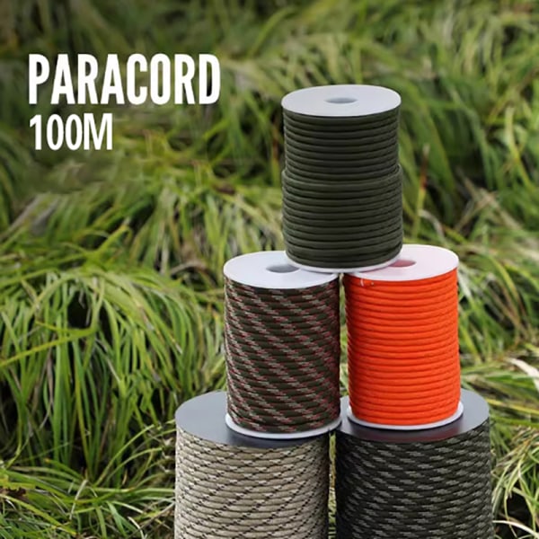 100 Meter 9-Core Paraply Rope Outdoor Camping Survival Rope Jungle camouflage