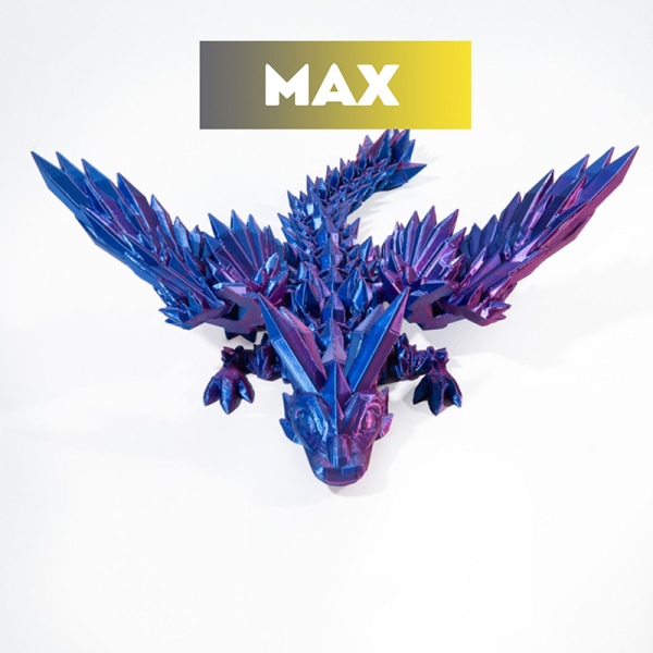 Dragon Joustava realistinen koristeltu lelumalli Blue M