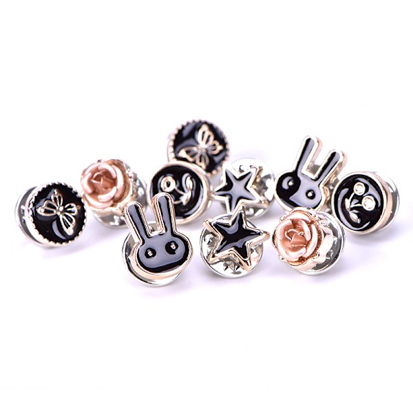10 kpl/ set Mini Pearl Flower Crystal rintakorun napit cute