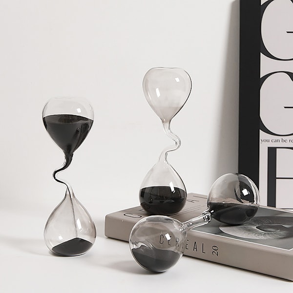 Svart timglas, modern stil, heminredning one size