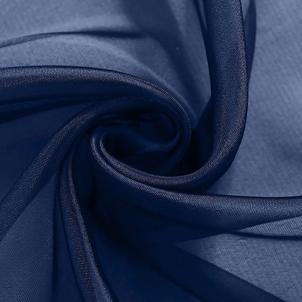 Chiffon Sheer Vindusgardiner Semi-Blackout Gardin White 100x130cm