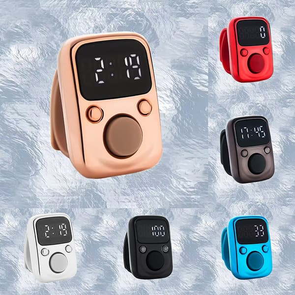 Finger Counter Valoisa sormus Sähköinen Tally Counter Blue