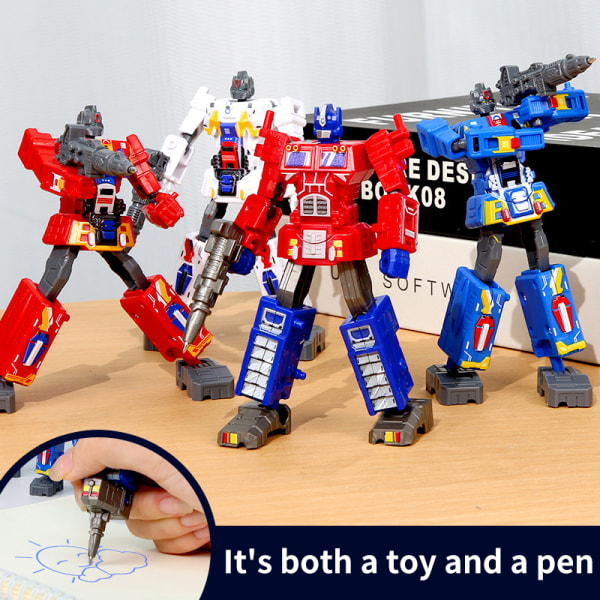 Transformer Toy Pen muotoutuva kynärobotti muodonmuutoslahjat A2