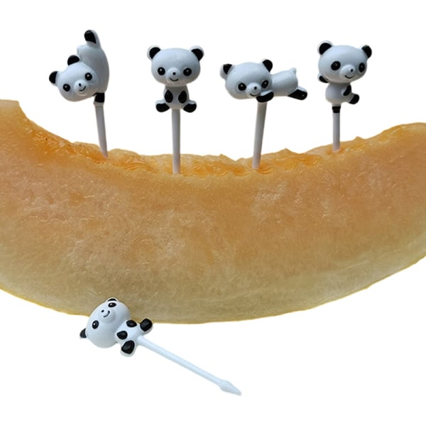 8 stk/sett e Panda Fruktgaffel Barn Dessertplukk Tookpick