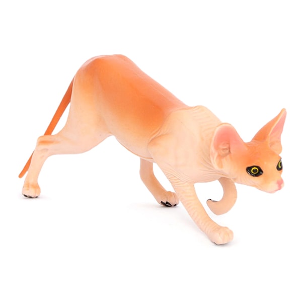 Simulering Hårlös Kattmodell Leksak Kattfigurer Leksak black