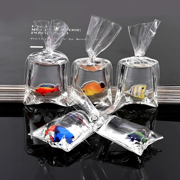 1 STK Resin Goldfish Charms Small Fish In Water Bag Anheng E