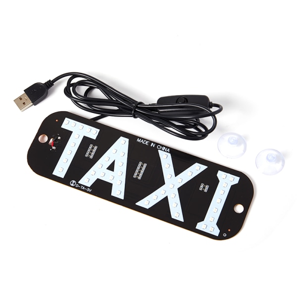 12V LED Bil Taxi Cab Indikator Energi Vindskylt Lampa Green