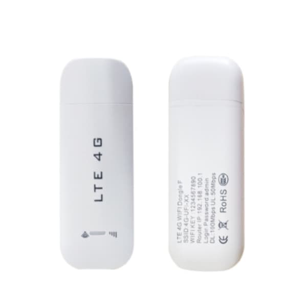 4G USB mobil trådlöst bredband 100Mbps pluggbar sändare White
