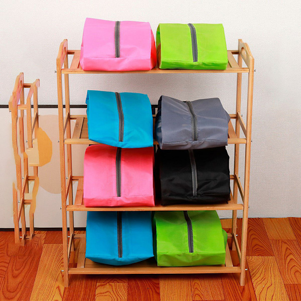 Pölytiivis vedenpitävä kenkien säilytyslaukut Nylon kengänpussi Blue L
