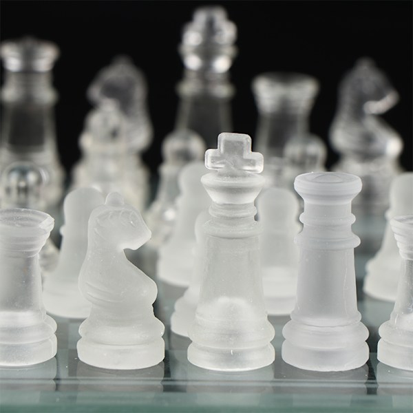 1Set Craft Crystal Glass Chess Set Murtumaton shakkipeli