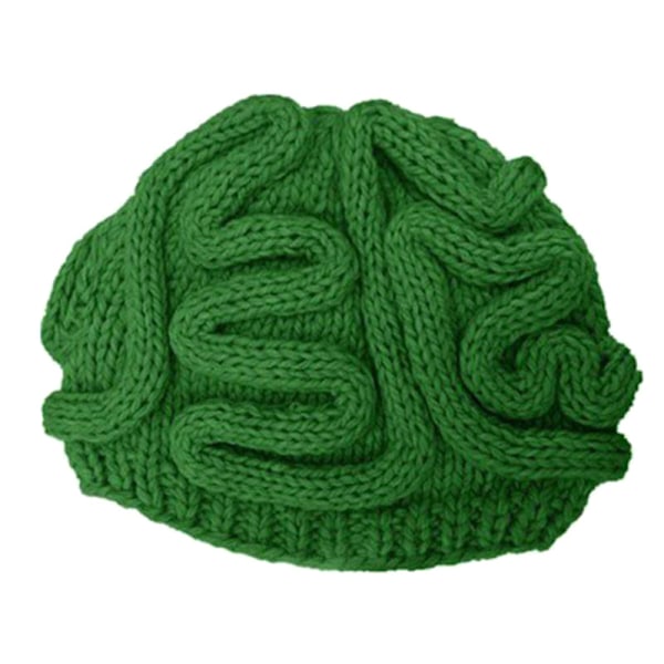 Hjelmfri Beanie - Brain - Mote Hip-hop Varm Hjelmfri Urinhette Green