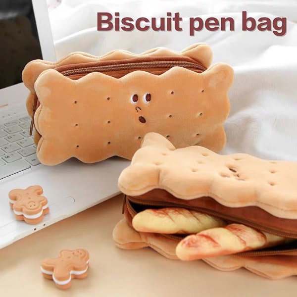 1X kiks form blyantæske Plys Cookies blyantpose