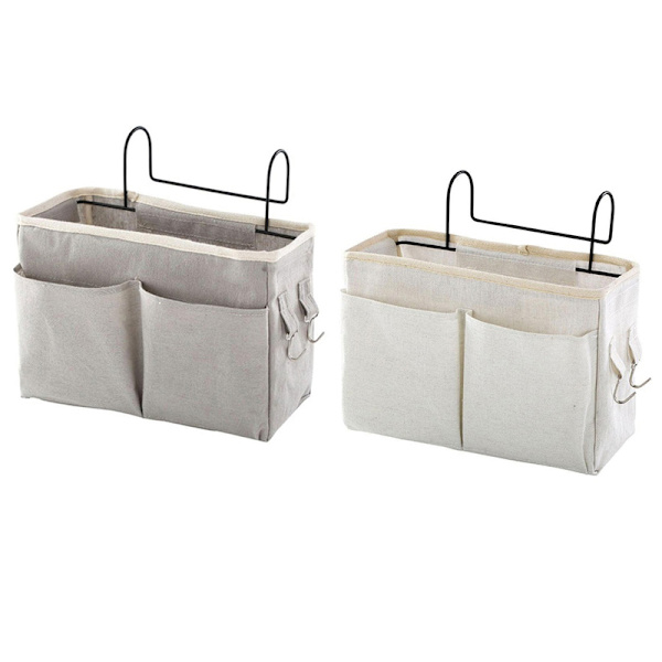 Caddy Hanging Organizer -säilytyslaukku sängyn kaiteisiin Gray