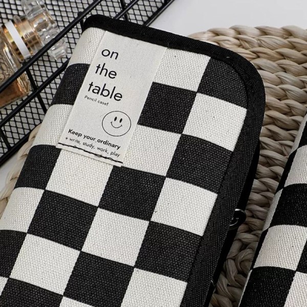 Penalhus Simple Checkerboard Gitter Penal Bag Brevpapir A1