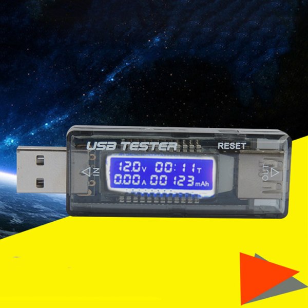 USB Power Tester Strømkapasitetsmåler 4-20V testladere