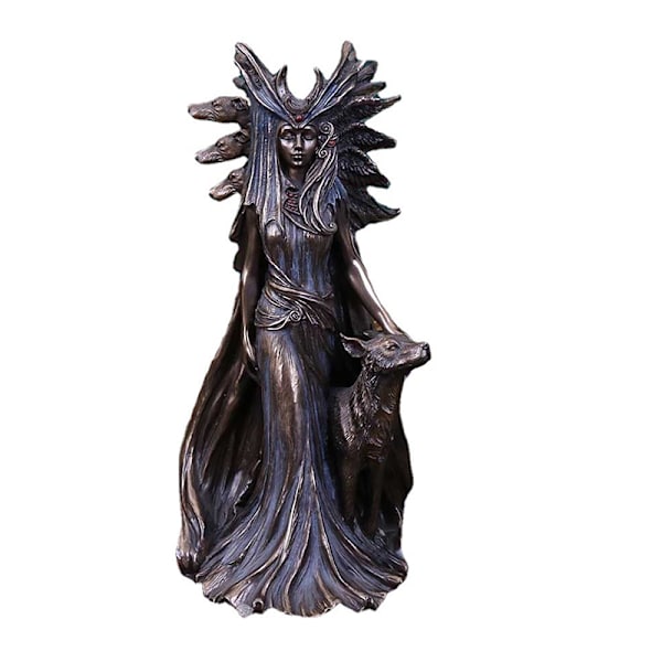 Hecate, gresk gudinne for magi, med sine hunder, statuefigur 1PCS