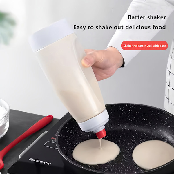 Pannkaka Smet Flaska Battler Mixer Med Blender Ball Wire Visp A