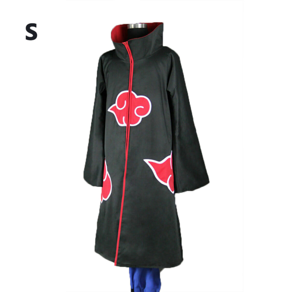 Naruto Akatsuki Hokage Robe Kappe Coat Anime Cosplay kostyme black XXL