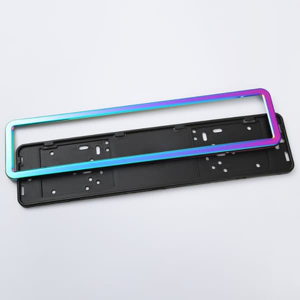 Car Universal EU European License Plate Holder Frame Silver