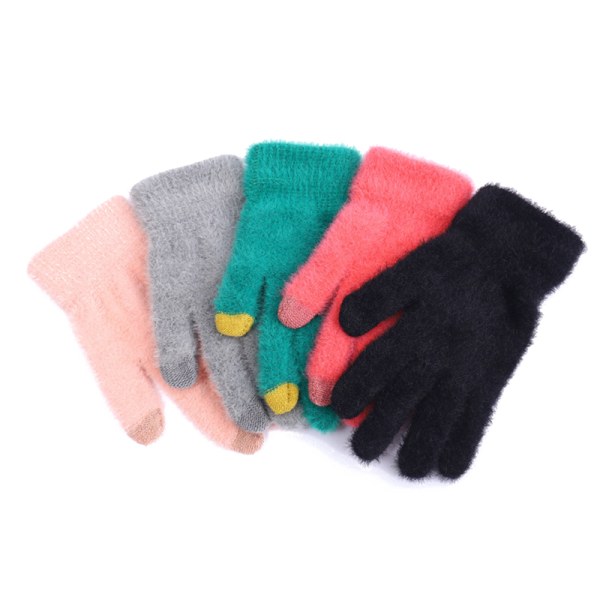 1 par förtjockade varma handskar Winter Mink Touch handskar A2