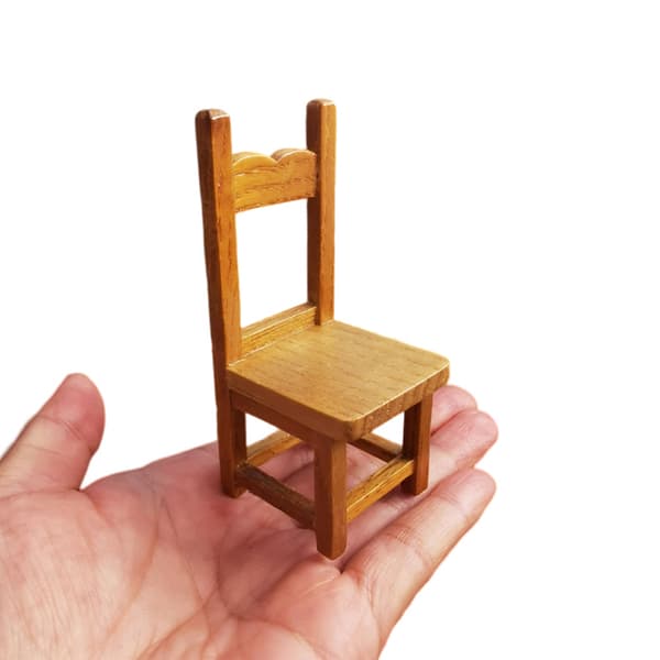 1:12 Dukkehus Miniatyr Stol Rygg Stol Krakk Modell