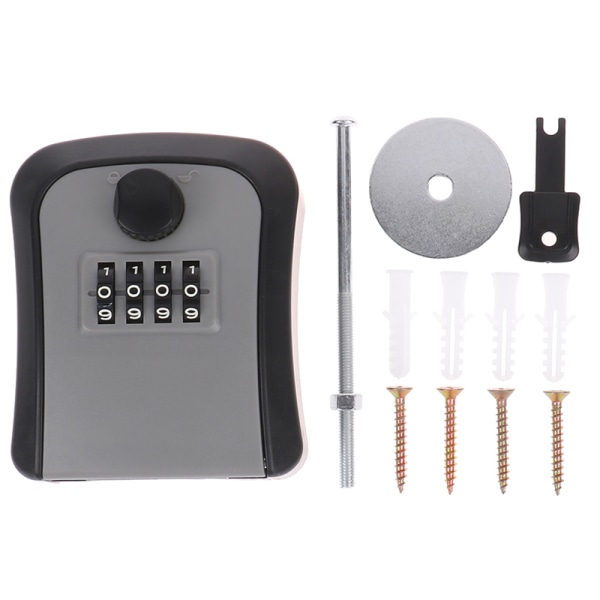 Väggmonterad Key Secret Box Organizer Låsbox Gray