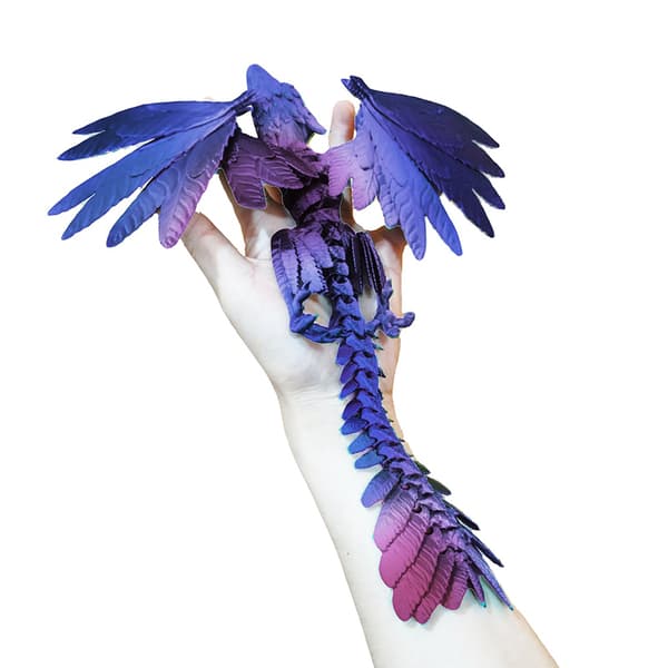 3D- printed lohikäärme ja siivet -lelu Crystal Dragon -lelut A3