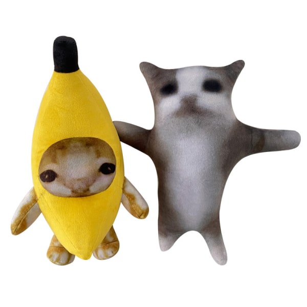 Banan Cat Happy Cat Plyschleksak Banana Cat Doll Toy C
