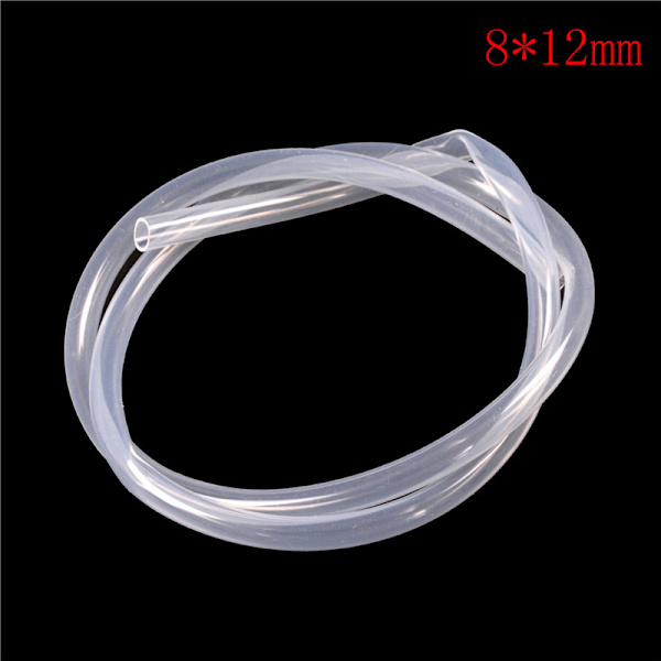 1M Grade Clear Translucent Silicone Tube Giftfri ölmjölk S A7 8*12mm