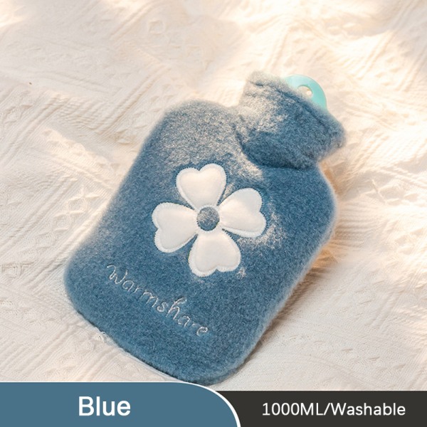 1000 ml kuumavesipussi, lämmin vatsa kädet ja lämmin vesipussi Blue 1000ML