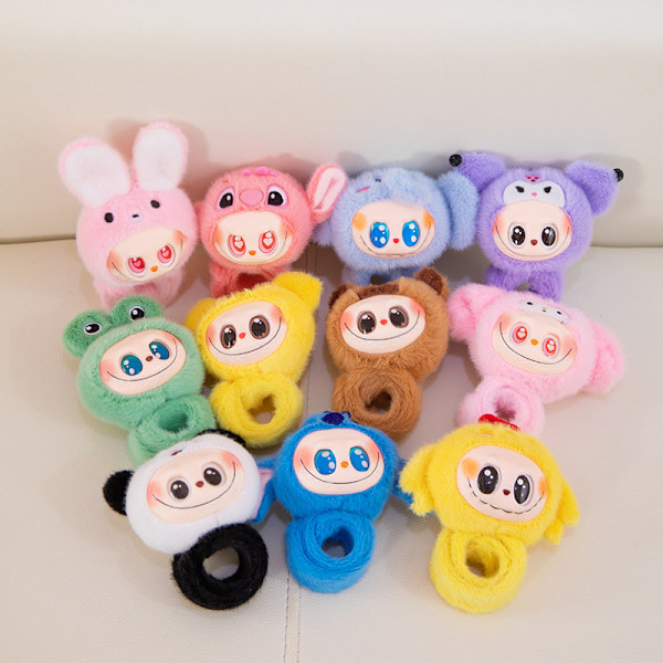 Anime Figur Labubu Langørede Armbånd Håndleds-snap Plys T A2