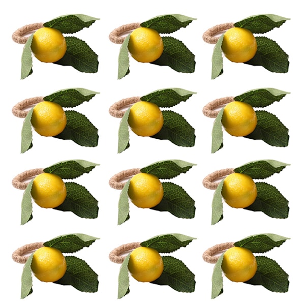 12 kpl Simulaatio sitruunalautasliinarengas hedelmäaterian solki 12Pcs