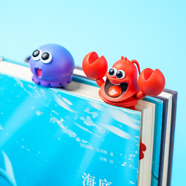 Tecknade havsdjur bokmärken PVC 3D stereo galna bokmärken D