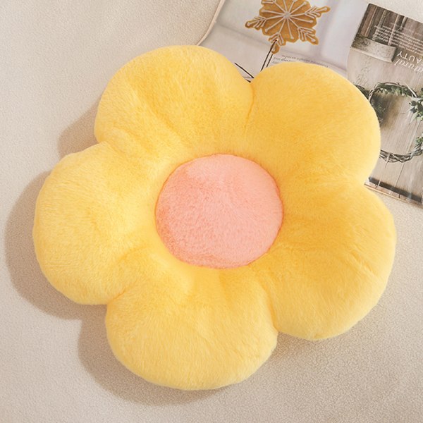35 cm täytetyt Daisy Flower -istuintyyny Auringonkukan muotoinen Yellow