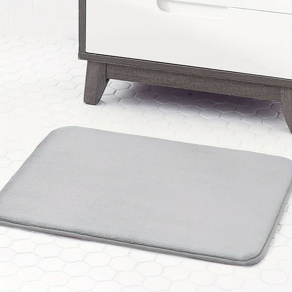 Memory Foam Baderomsteppe Anti-skli Baderomsmatte Gulvmatte Black