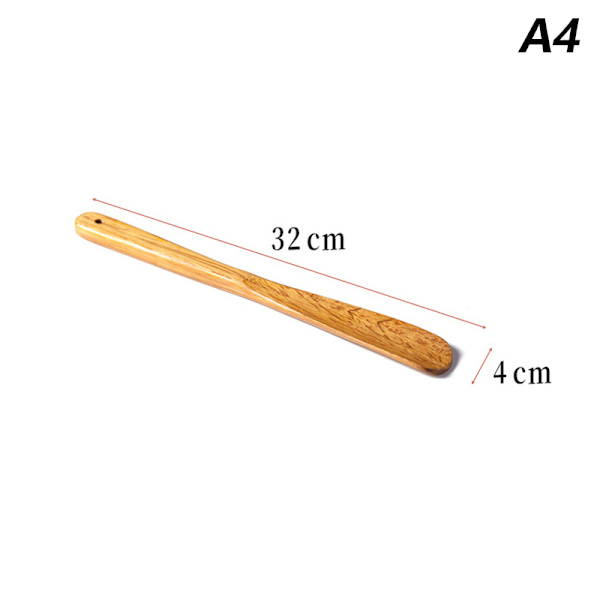 1 Stk Solid Wood Skohorn Træ Sko Horn Skoløfter Yellow B 32CM