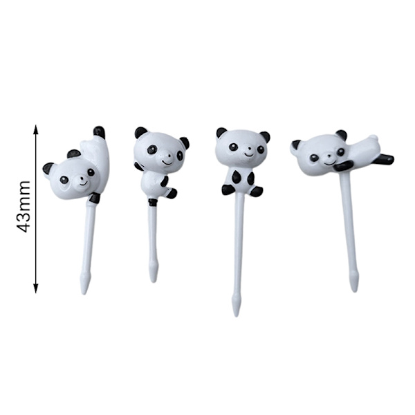 8 kpl / set e Panda Fruit Fork Kids Jälkiruokavalikot Tookpick