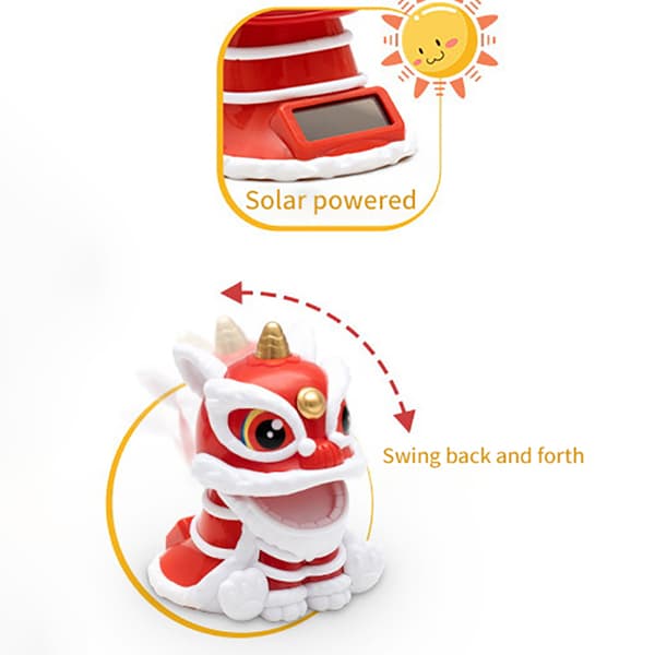 Lucky Dancing Lion Soldriven heminredning Red