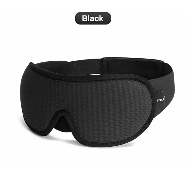 1kpl 3D Sleeping Eye Mask Travel Relax Patch Pehmustettu sokkoside Black