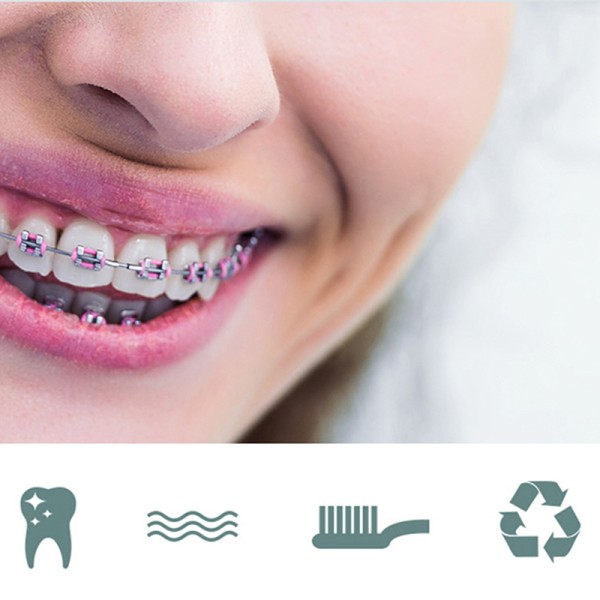 8 stk/sett Oral Cleaning Care Dental Ortodontic Kit Purple