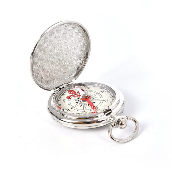 Lommeur Flip Compass Bærbart vandrenavigationskompas Silver
